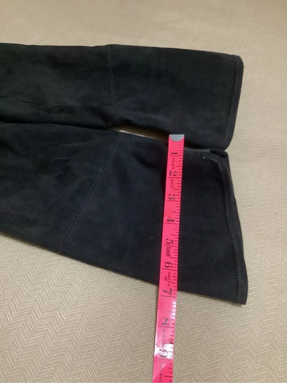 MARC FISHER Renn Black Faux Suede Over The Knee Boots 7M